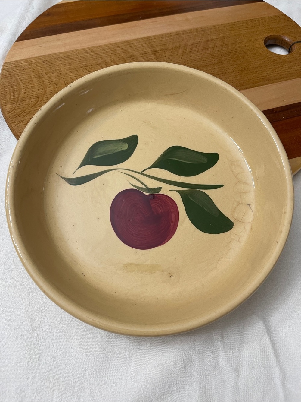Vintage Watt Ware EVE-N-BAKE #33 Pie Plate Oven U.S.A Ware No Chips & Cracks